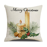HKM-877907 Watercolor Floral Linen Pillow Cover - 45x45cm Modern Design