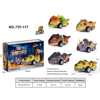 HKM-878035 Dinosaur Pull Back Car - Multi-Style Friction Toy for Kids Ages 5 and Up, PVC Material, Convenient Packaging