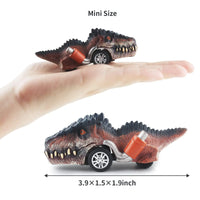 HKM-878035 Dinosaur Pull Back Car - Multi-Style Friction Toy for Kids Ages 5 and Up, PVC Material, Convenient Packaging