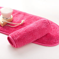 HKM-878355 Pink Superfine Fiber Makeup Remover Towel for Gentle Cleansing - 40x18cm