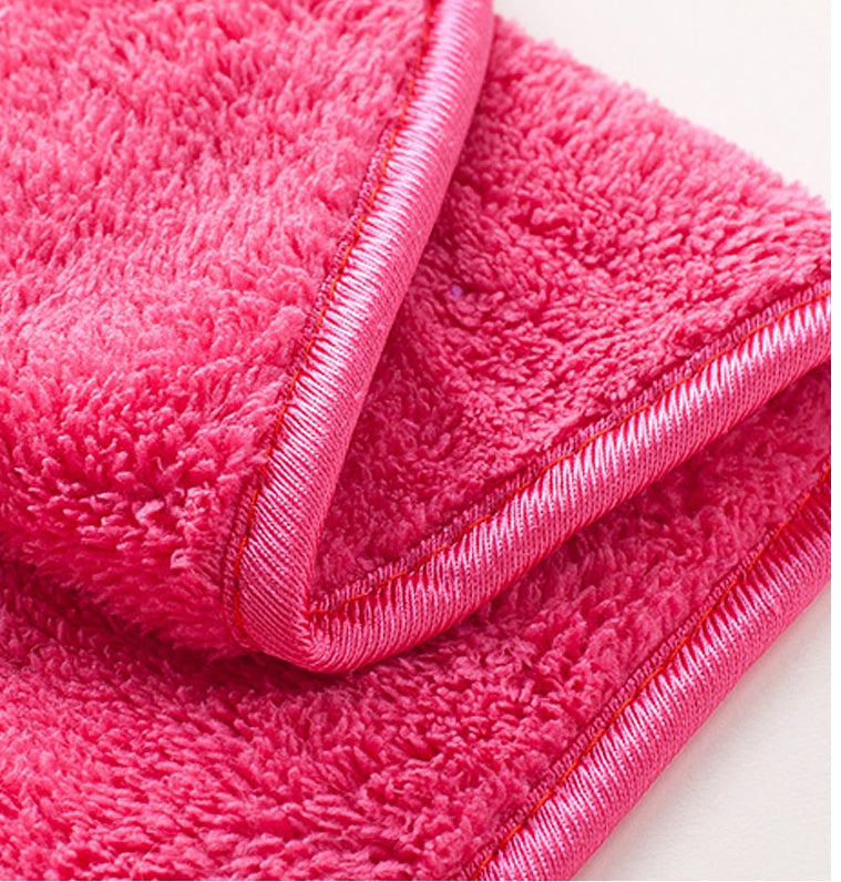HKM-878355 Pink Superfine Fiber Makeup Remover Towel for Gentle Cleansing - 40x18cm