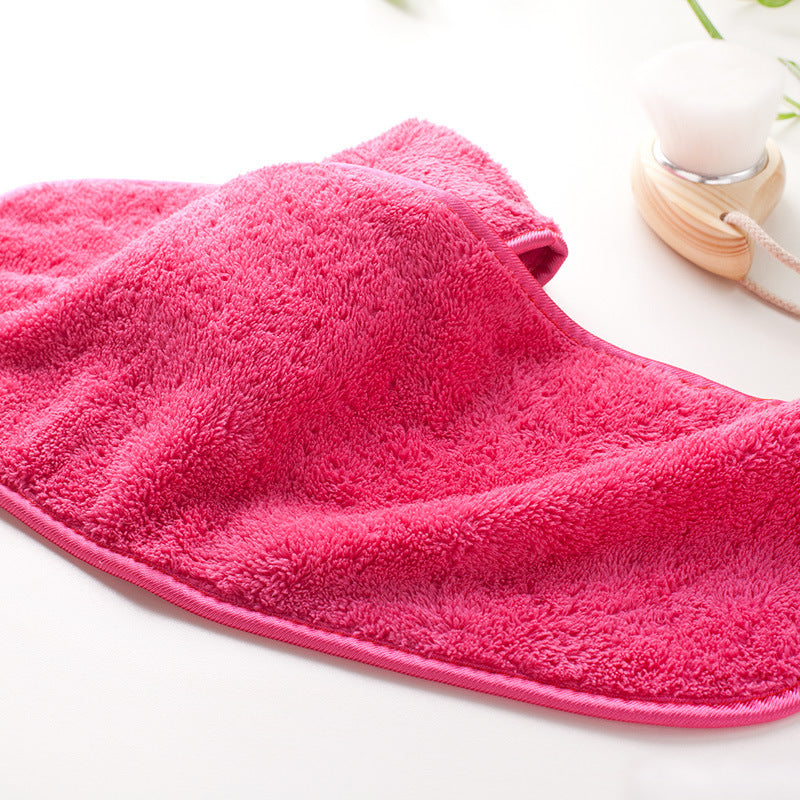 HKM-878355 Pink Superfine Fiber Makeup Remover Towel for Gentle Cleansing - 40x18cm