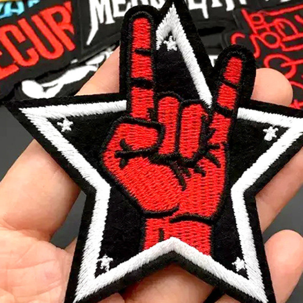 HKM-878611 Embroidered Self-Adhesive Patch for Jackets, Hats, and More