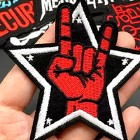 HKM-878611 Embroidered Self-Adhesive Patch for Jackets, Hats, and More