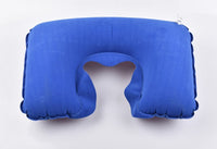 HKM-878611 Inflatable U-Shaped Neck Pillow in Flocking PVC for Comfortable Travel and Relaxation