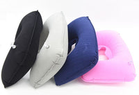 HKM-878611 Inflatable U-Shaped Neck Pillow in Flocking PVC for Comfortable Travel and Relaxation