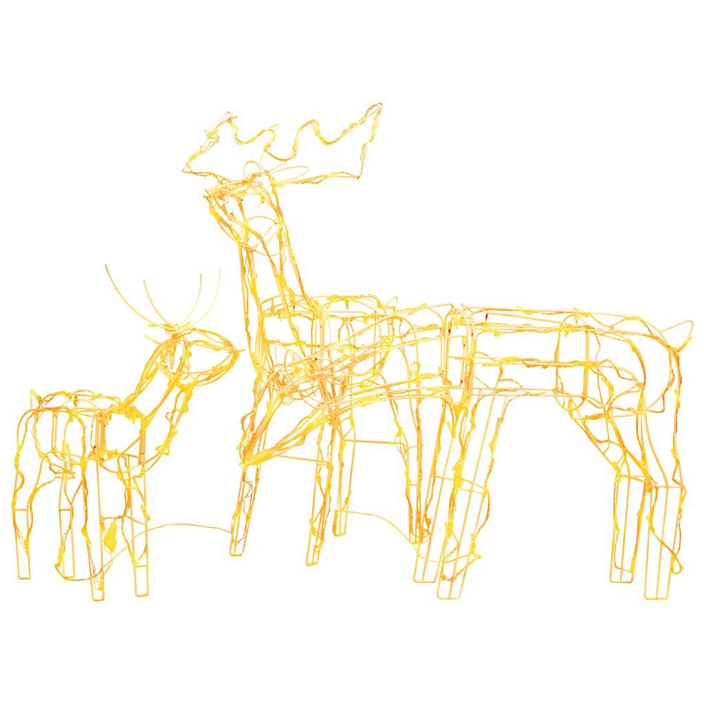 HKM-878739 3-Piece LED Reindeer Christmas Decoration Set - Warm White Lights for Indoor & Outdoor Use