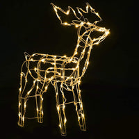 HKM-878739 3-Piece LED Reindeer Christmas Decoration Set - Warm White Lights for Indoor & Outdoor Use