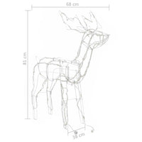 HKM-878739 3-Piece LED Reindeer Christmas Decoration Set - Warm White Lights for Indoor & Outdoor Use