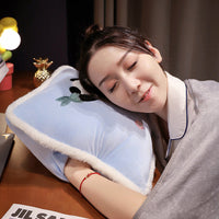 HKM-878739 Cartoon Panda Three-in-One Cushion Pillow and Blanket Set