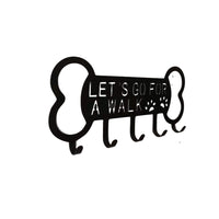 HKM-878739 Perforated Iron Art Coat Hook for Pet Clothing – Black Multi-Hook Design