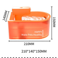 HKM-878803 Wireless Infrared Pet Water Dispenser - 1.8L Capacity, Orange, ABS Material, Induction Distance 1.2m