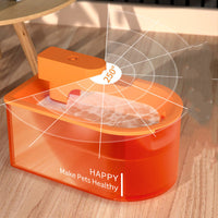 HKM-878803 Wireless Infrared Pet Water Dispenser - 1.8L Capacity, Orange, ABS Material, Induction Distance 1.2m