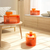 HKM-878803 Wireless Infrared Pet Water Dispenser - 1.8L Capacity, Orange, ABS Material, Induction Distance 1.2m