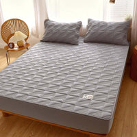 HKM-878931 Pure Cotton Quilted Mattress Protector, Thickened and Anti-Mite, 360° All-Inclusive Design