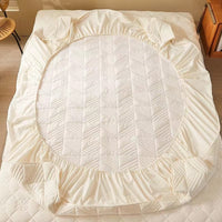 HKM-878931 Pure Cotton Quilted Mattress Protector, Thickened and Anti-Mite, 360° All-Inclusive Design