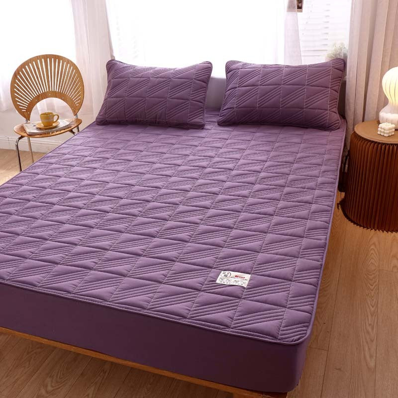 HKM-878931 Pure Cotton Quilted Mattress Protector, Thickened and Anti-Mite, 360° All-Inclusive Design