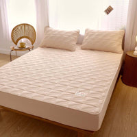 HKM-878931 Pure Cotton Quilted Mattress Protector, Thickened and Anti-Mite, 360° All-Inclusive Design