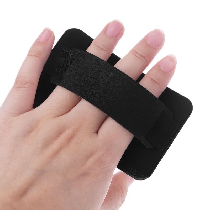 HKM-878995 Lycra Mobile Phone Back Sticker Card Holder - Imitation Leather, Plain Design, 58*92mm