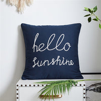 HKM-878995 Mediterranean Style Cotton Canvas Pillow with Landscape Pattern for Living Room and Outdoor Use