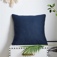 HKM-878995 Mediterranean Style Cotton Canvas Pillow with Landscape Pattern for Living Room and Outdoor Use