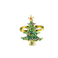 HKM-879059 Elegant Green Metal Napkin Buckle for Western-style Holiday Table Setting