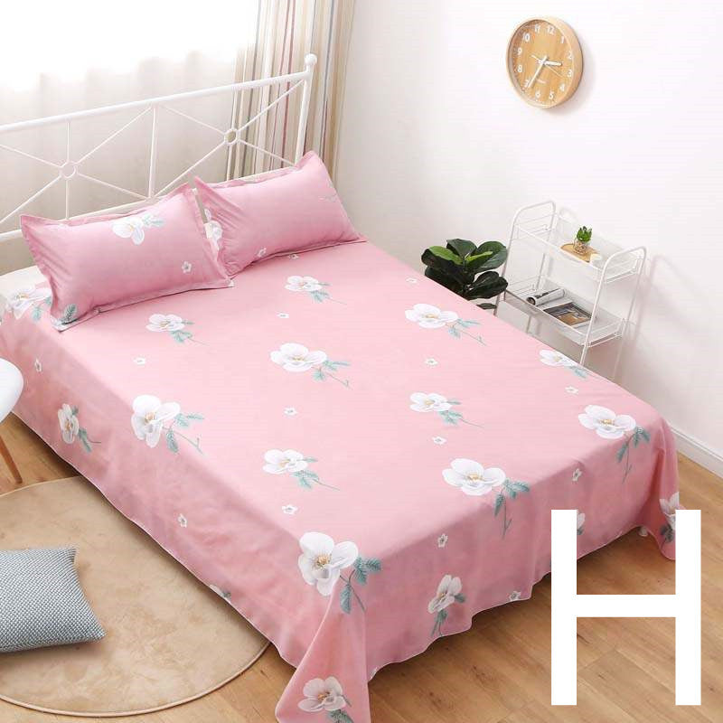 HKM-879251 Geometric Pattern Flat Sheet for Single or Double Beds - Versatile Bedding in Elegant Design