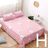 HKM-879251 Geometric Pattern Flat Sheet for Single or Double Beds - Versatile Bedding in Elegant Design