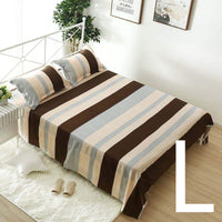 HKM-879251 Geometric Pattern Flat Sheet for Single or Double Beds - Versatile Bedding in Elegant Design