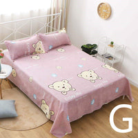 HKM-879251 Geometric Pattern Flat Sheet for Single or Double Beds - Versatile Bedding in Elegant Design