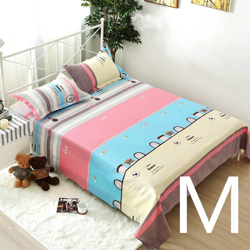 HKM-879251 Geometric Pattern Flat Sheet for Single or Double Beds - Versatile Bedding in Elegant Design