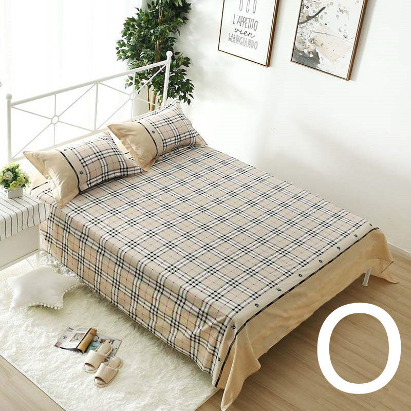 HKM-879251 Geometric Pattern Flat Sheet for Single or Double Beds - Versatile Bedding in Elegant Design