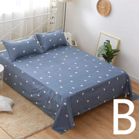 HKM-879251 Geometric Pattern Flat Sheet for Single or Double Beds - Versatile Bedding in Elegant Design