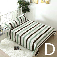 HKM-879251 Geometric Pattern Flat Sheet for Single or Double Beds - Versatile Bedding in Elegant Design
