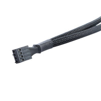 HKM-879315 4-Pin Temperature Controlled Cooling Fan Extension Cable with CPU Adapter and Mesh Design