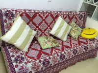 HKM-879315 Cotton Slipcover for Sectional Sofa – Multi-Purpose Towel, Geometric Pattern, Soft and Washable