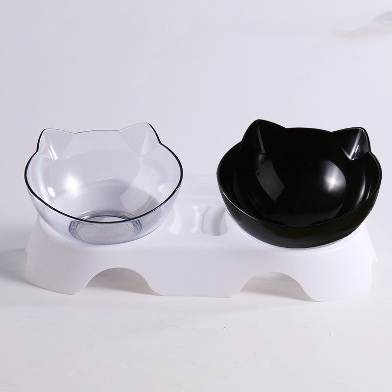 HKM-879443 Neck Protection Double Bowl for Cats and Dogs - Detachable, Easy-Clean, Durable Design