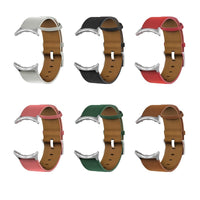 HKM-879443 Straight Interface Leather Watch Strap - Compatible with Google Devices - Available in Multiple Colors - 20mm Width