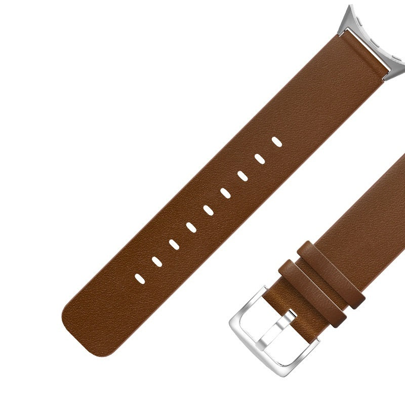 HKM-879443 Straight Interface Leather Watch Strap - Compatible with Google Devices - Available in Multiple Colors - 20mm Width