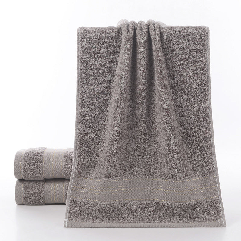 HKM-879507 Light Card Color Pure Cotton Towel with Embroidery - 34x74 cm