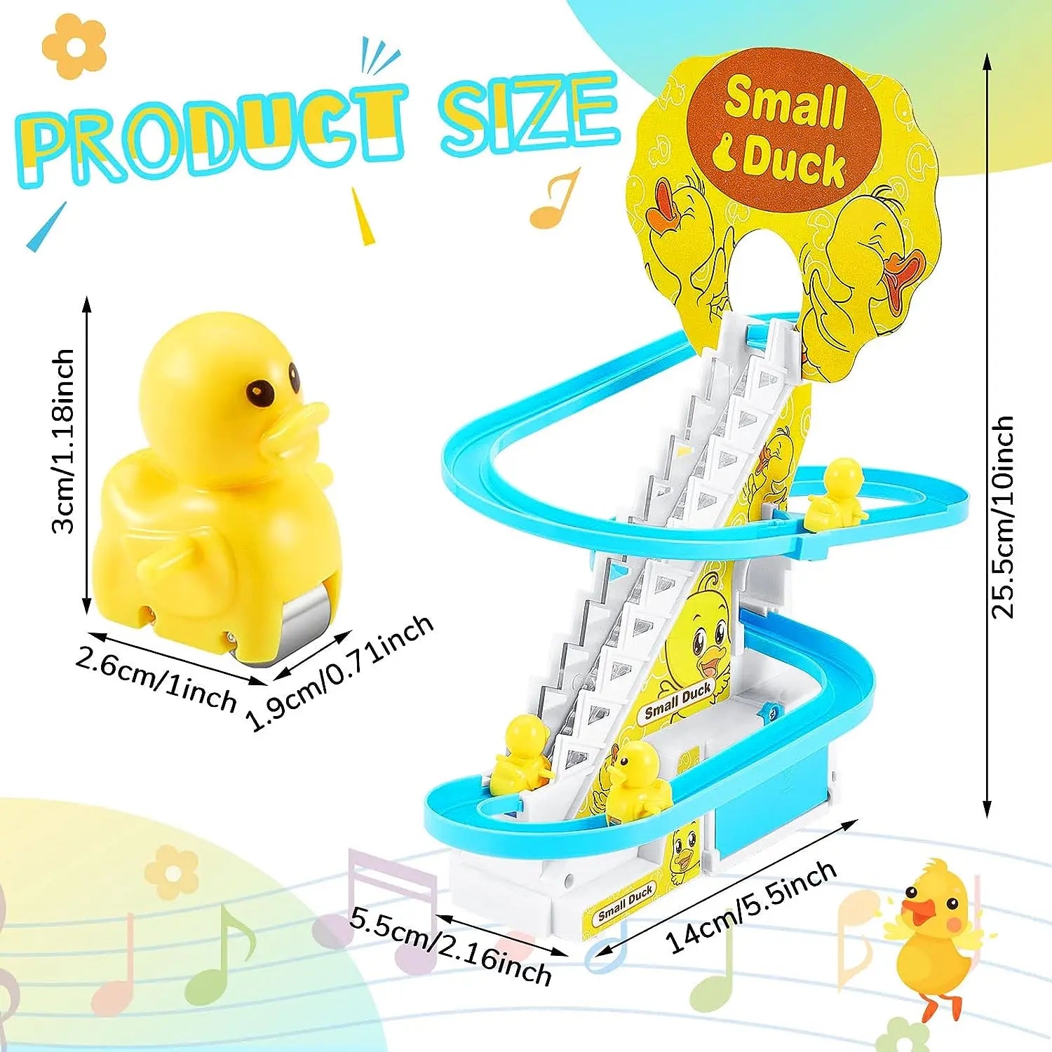 HKM-879571 Electric Duck Climbing Race Toy for Kids - Fun Sliding & Stair Navigation