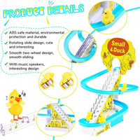 HKM-879571 Electric Duck Climbing Race Toy for Kids - Fun Sliding & Stair Navigation