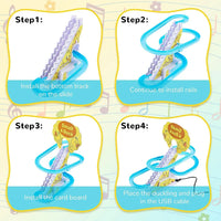 HKM-879571 Electric Duck Climbing Race Toy for Kids - Fun Sliding & Stair Navigation