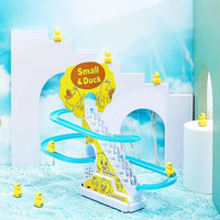 HKM-879571 Electric Duck Climbing Race Toy for Kids - Fun Sliding & Stair Navigation