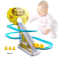 HKM-879571 Electric Duck Climbing Race Toy for Kids - Fun Sliding & Stair Navigation