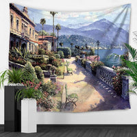 HKM-879635 Garden Wall Carpet Tapestry in Polyester Fiber - Machine Woven Decorative Fabric