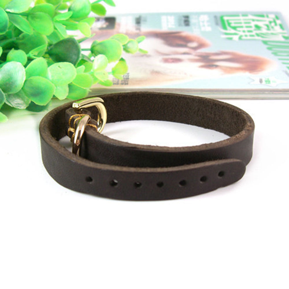 HKM-879635 Real Cowhide Puppy Dog Collar Collar