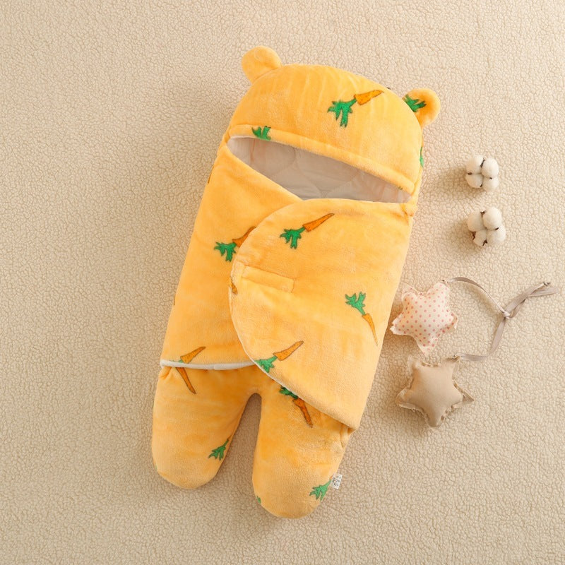 HKM-880083 Adorable Cartoon Printed Flannel Sleeping Bag for Babies, Various Designs Available