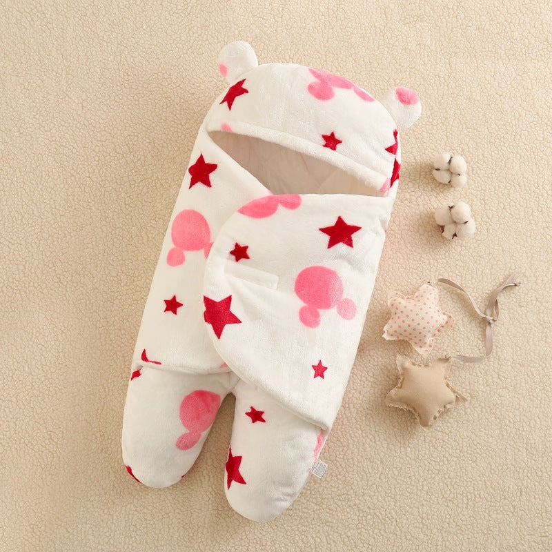 HKM-880083 Adorable Cartoon Printed Flannel Sleeping Bag for Babies, Various Designs Available