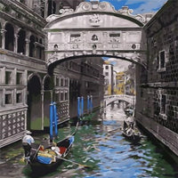 HKM-880083 Framed Picture DIY Acrylic Painting Kit - 40x50cm Eco-Friendly Non-Toxic Paint